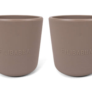 Juego de 2 Vasos de Silicona - Gris Cálido